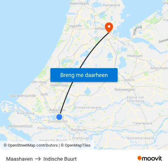 Maashaven to Indische Buurt map