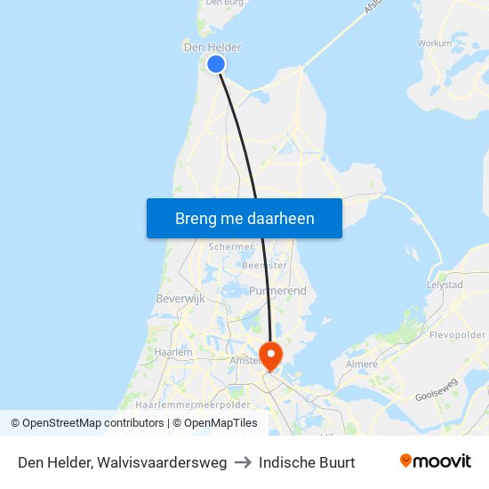 Den Helder, Walvisvaardersweg to Indische Buurt map