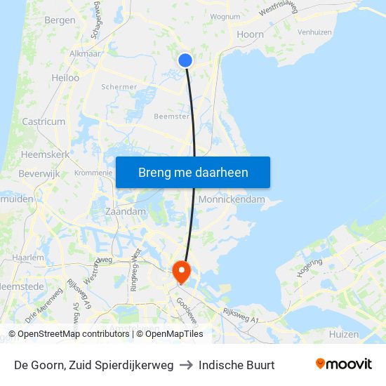 De Goorn, Zuid Spierdijkerweg to Indische Buurt map