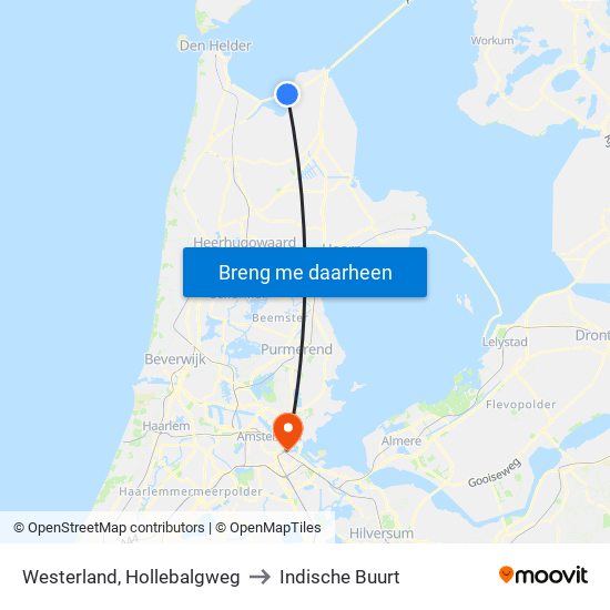 Westerland, Hollebalgweg to Indische Buurt map