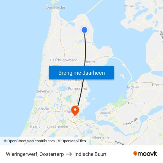 Wieringerwerf, Oosterterp to Indische Buurt map