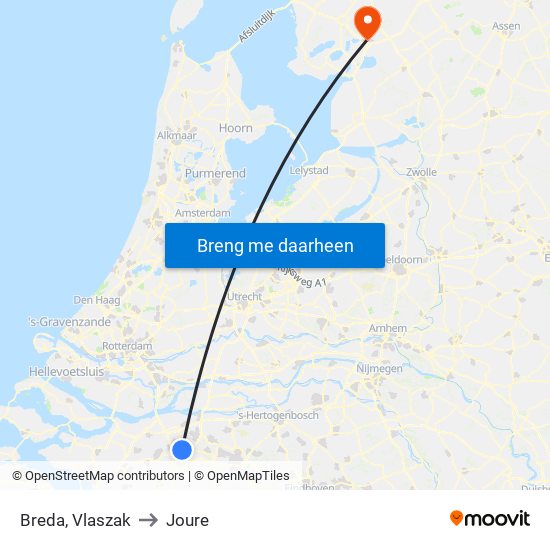 Breda, Vlaszak to Joure map