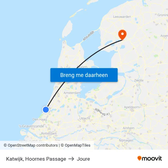 Katwijk, Hoornes Passage to Joure map