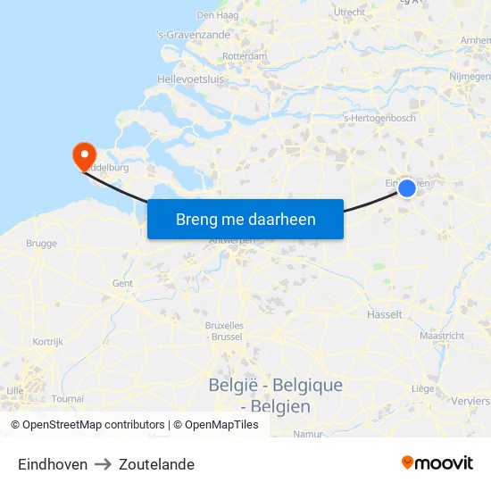 Eindhoven, Nieuwe Emmasingel 10 to Zoutelande map