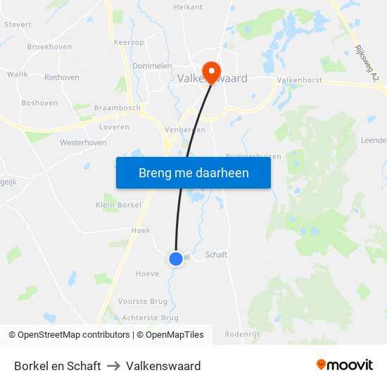 Borkel en Schaft to Valkenswaard map