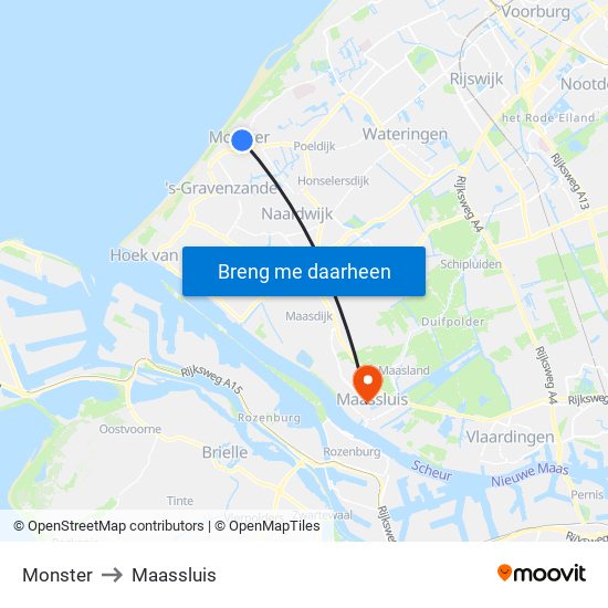 Monster to Maassluis map