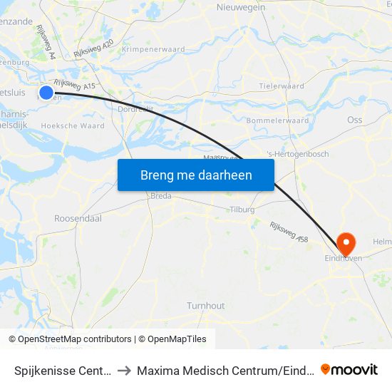 Spijkenisse Centrum to Maxima Medisch Centrum / Eindhoven map