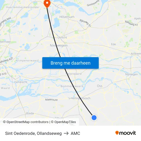 Sint Oedenrode, Ollandseweg to AMC map