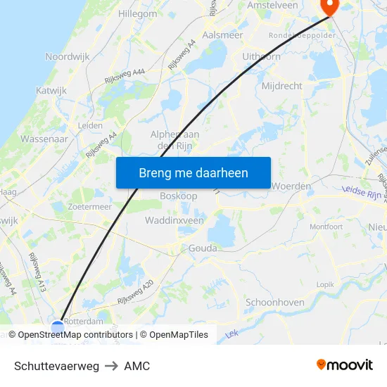 Schuttevaerweg to AMC map