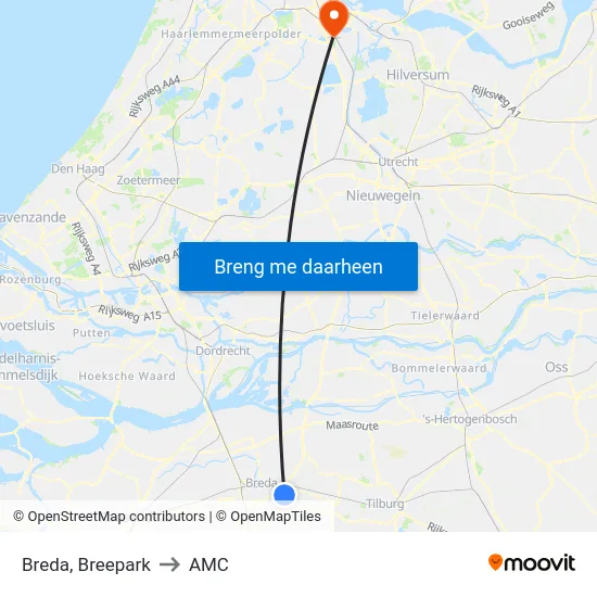 Breda, Breepark to AMC map