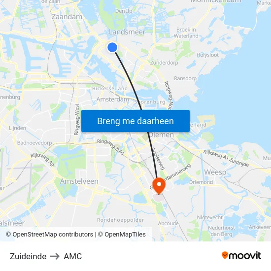 Zuideinde to AMC map