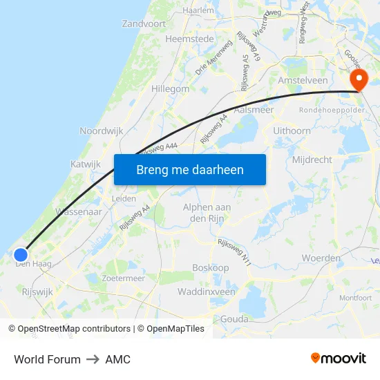 World Forum to AMC map