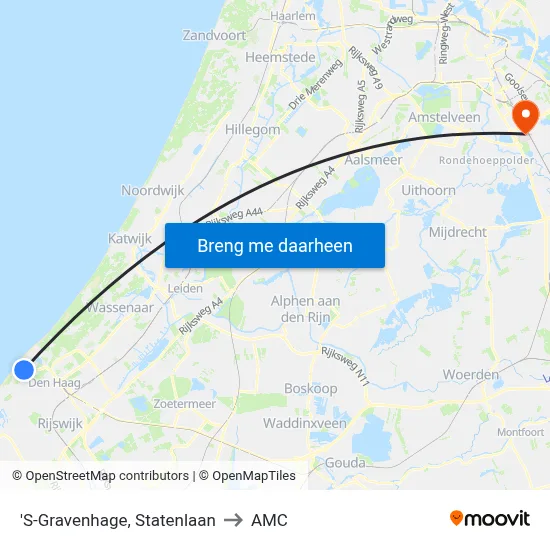 'S-Gravenhage, Statenlaan to AMC map