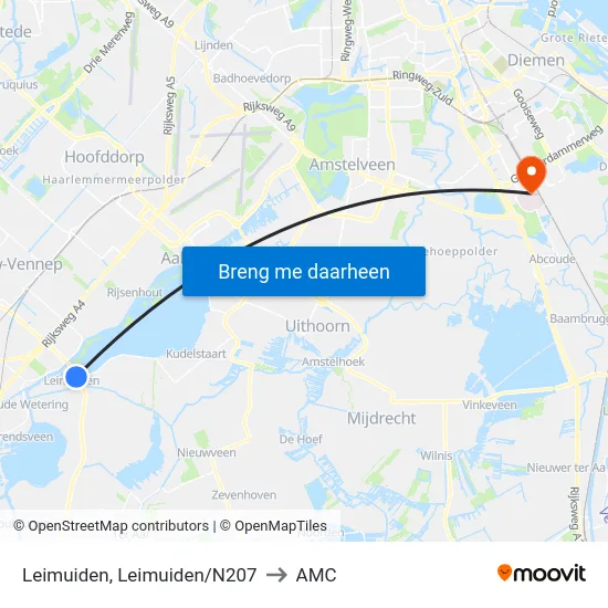 Leimuiden, Leimuiden/N207 to AMC map