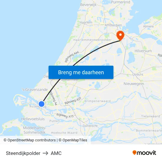 Steendijkpolder to AMC map