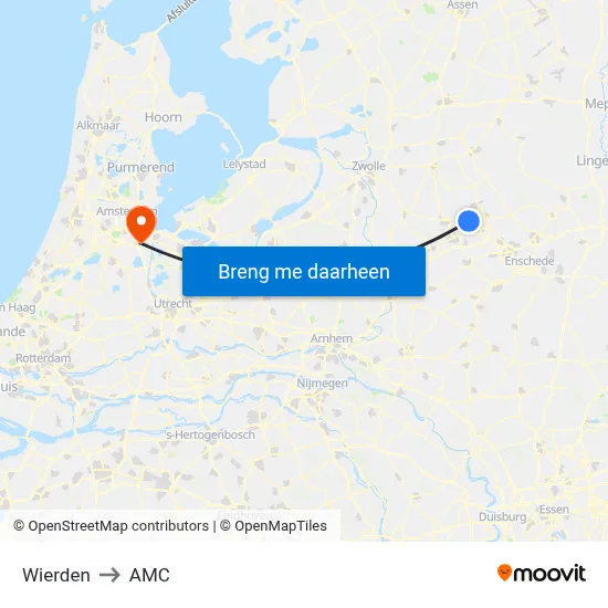 Wierden to AMC map
