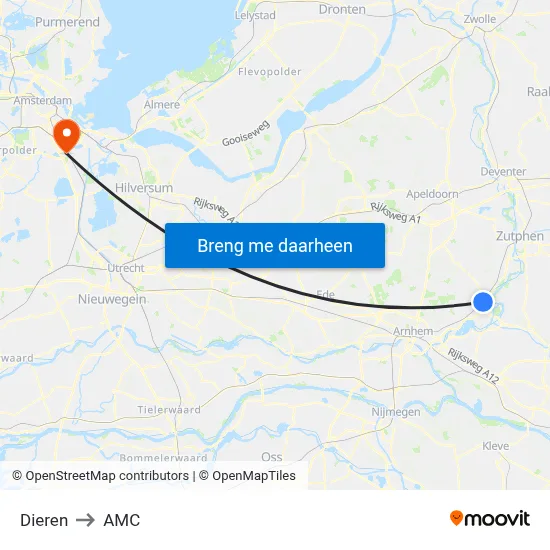 Dieren to AMC map