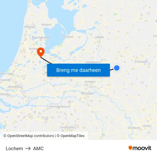 Lochem to AMC map
