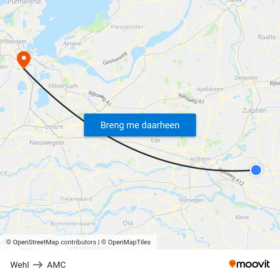 Wehl to AMC map