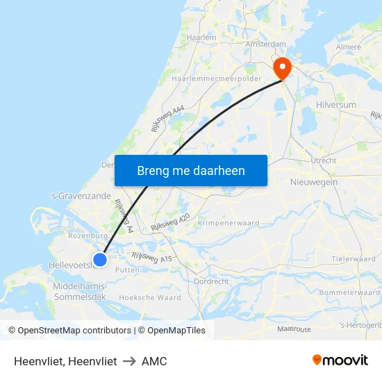 Heenvliet, Heenvliet to AMC map