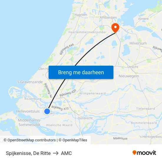 Spijkenisse, De Ritte to AMC map