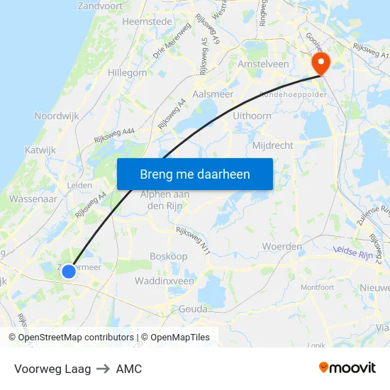 Voorweg Laag to AMC map