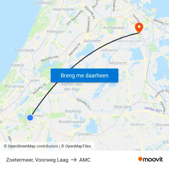 Zoetermeer, Voorweg Laag to AMC map
