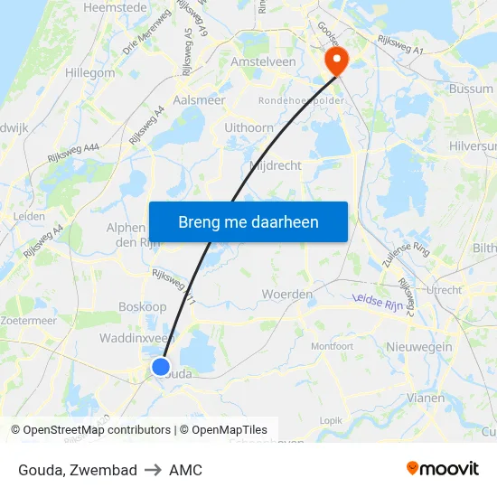 Gouda, Zwembad to AMC map