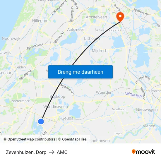 Zevenhuizen, Dorp to AMC map