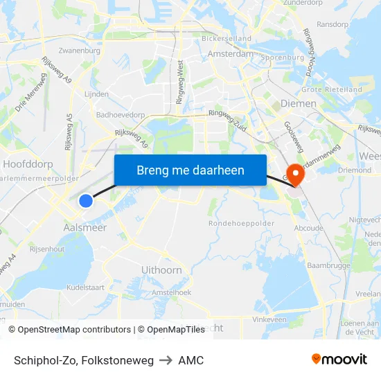 Schiphol-Zo, Folkstoneweg to AMC map