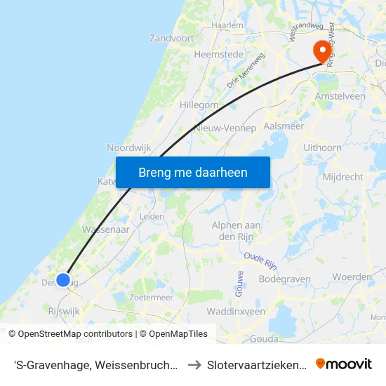 'S-Gravenhage, Weissenbruchstraat to Slotervaartziekenhuis map