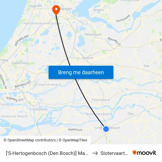 ['S-Hertogenbosch (Den Bosch)] Magistratenlaan/Parallelweg to Slotervaartziekenhuis map