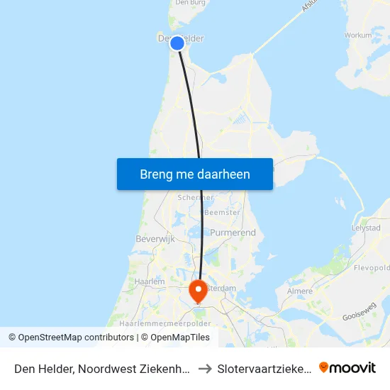 Den Helder, Noordwest Ziekenhuisgroep to Slotervaartziekenhuis map