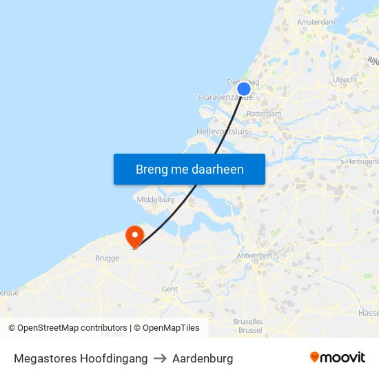 Megastores Hoofdingang to Aardenburg map