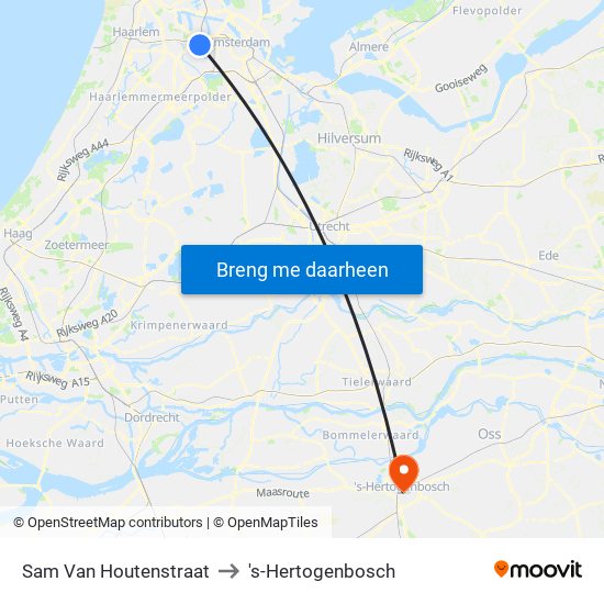 Sam Van Houtenstraat to 's-Hertogenbosch map