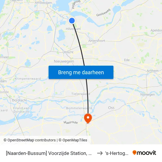 [Naarden-Bussum] Voorzijde Station, Ns-Bushalte Albrechtlaan to 's-Hertogenbosch map