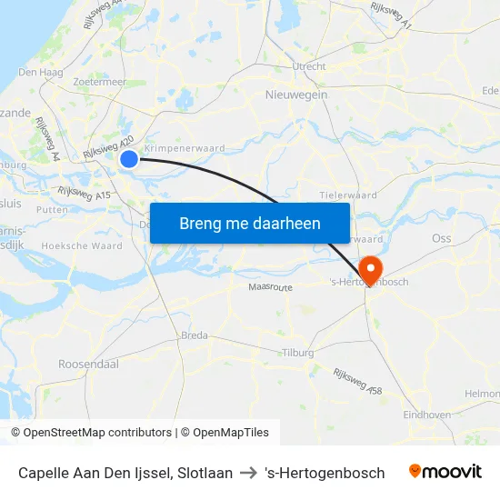 Capelle Aan Den Ijssel, Slotlaan to 's-Hertogenbosch map