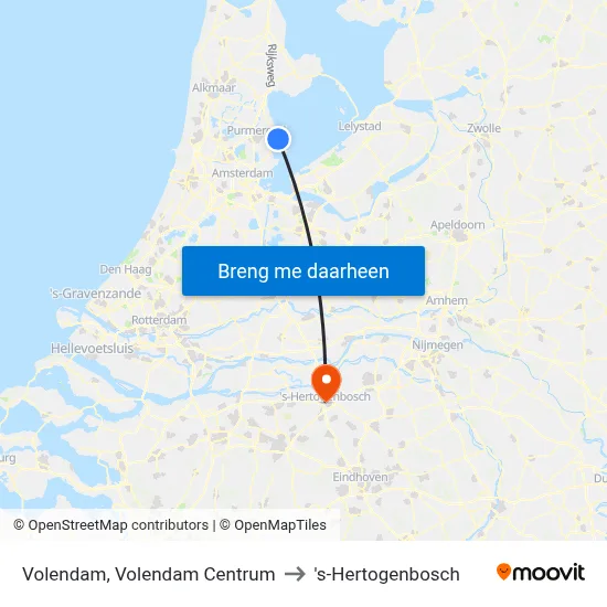 Volendam, Volendam Centrum to 's-Hertogenbosch map