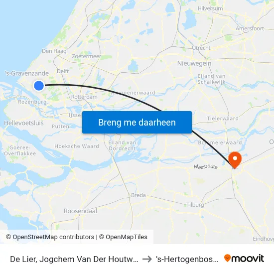 De Lier, Jogchem Van Der Houtweg to 's-Hertogenbosch map