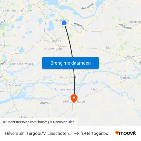 Hilversum, Tergooi/V. Linschotenlaan to 's-Hertogenbosch map
