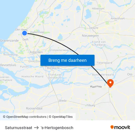 Saturnusstraat to 's-Hertogenbosch map
