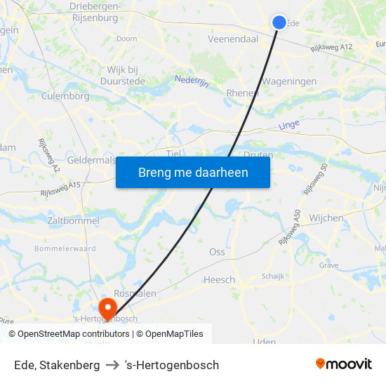 Ede, Stakenberg to 's-Hertogenbosch map