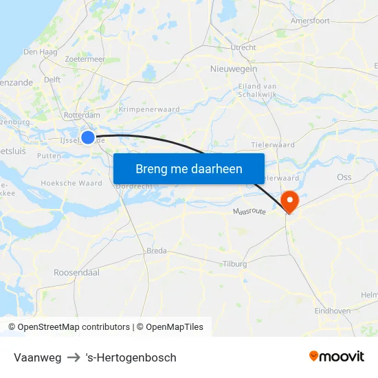 Vaanweg to 's-Hertogenbosch map