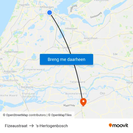 Fizeaustraat to 's-Hertogenbosch map