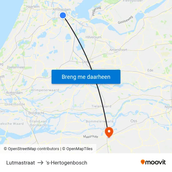 Lutmastraat to 's-Hertogenbosch map