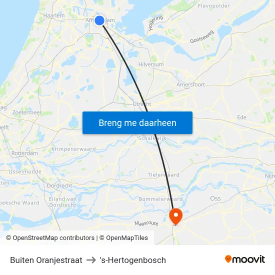 Buiten Oranjestraat to 's-Hertogenbosch map