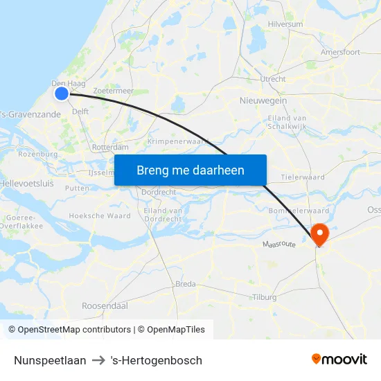 Nunspeetlaan to 's-Hertogenbosch map