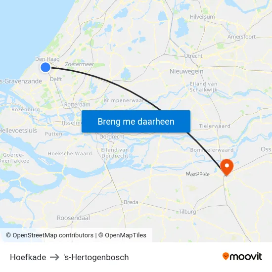 Hoefkade to 's-Hertogenbosch map