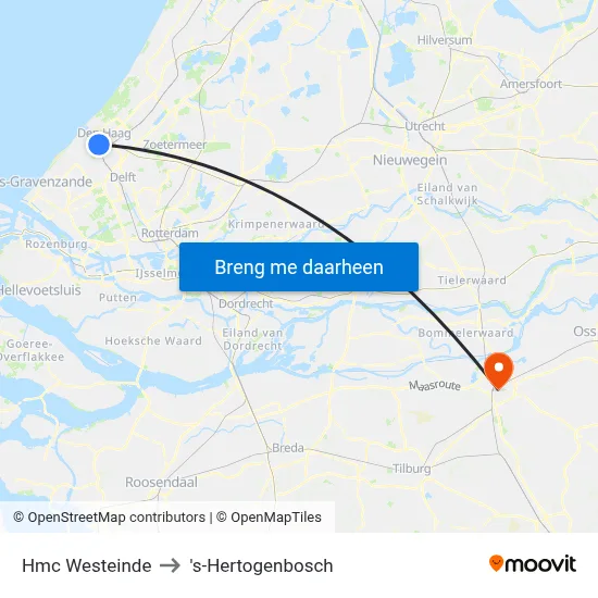 Hmc Westeinde to 's-Hertogenbosch map