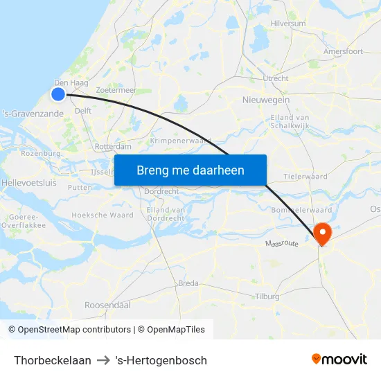 Thorbeckelaan to 's-Hertogenbosch map